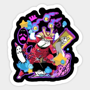 Samurai Cat Sticker